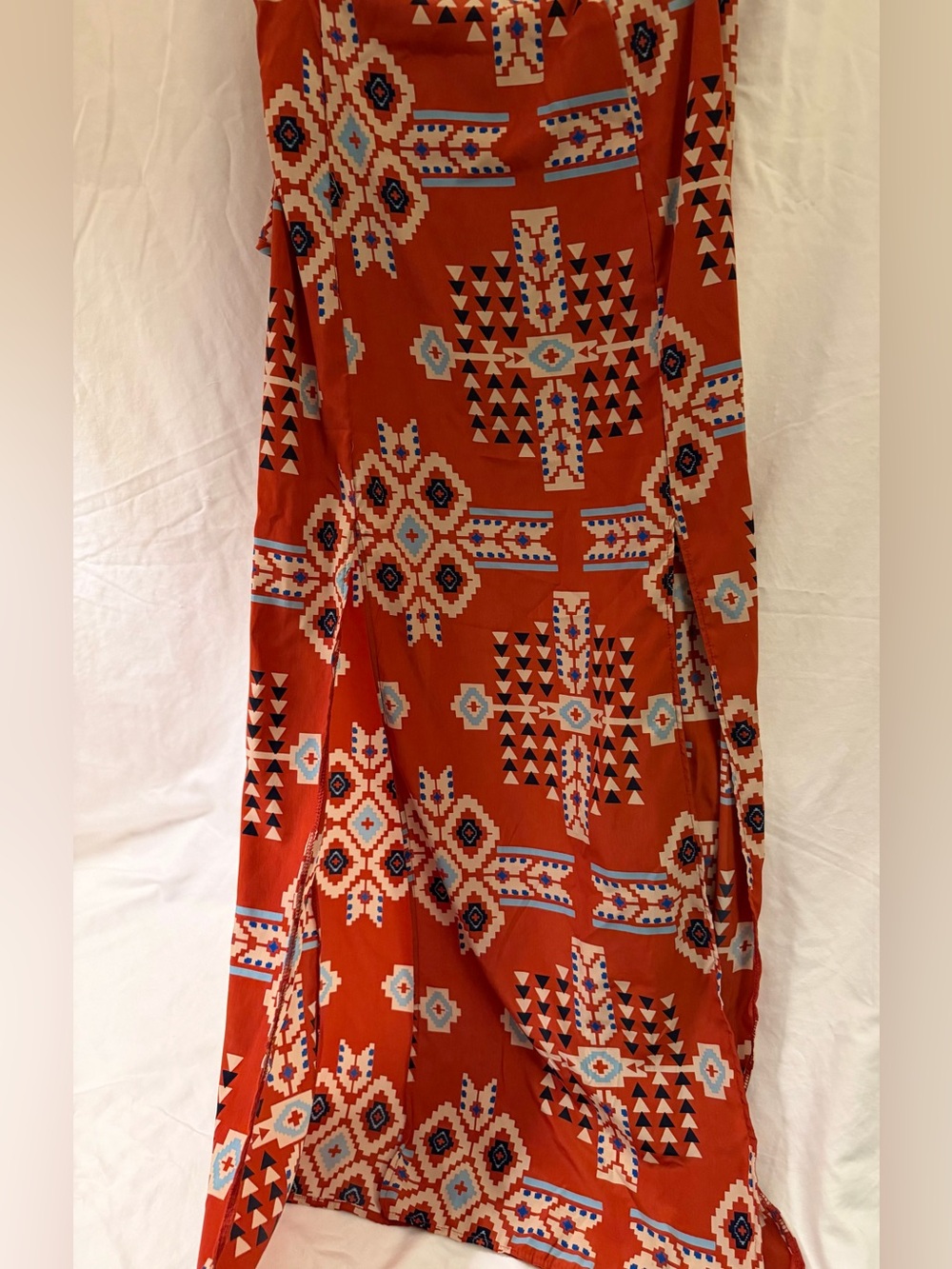 PPLA clothing cut out halter adjustable dress with kick slit size L